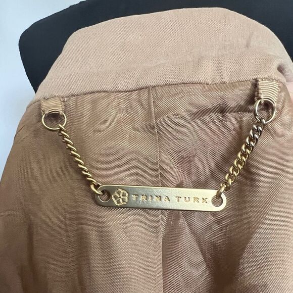 Trina Turk Pea Coat Nude - Picture 6 of 9